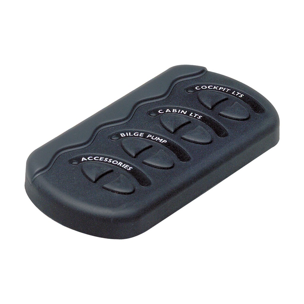 [113766-BLA] BEP CONTOUR GENII SWITCH PANEL 4 POSITION GREY NO FUSE (113766)