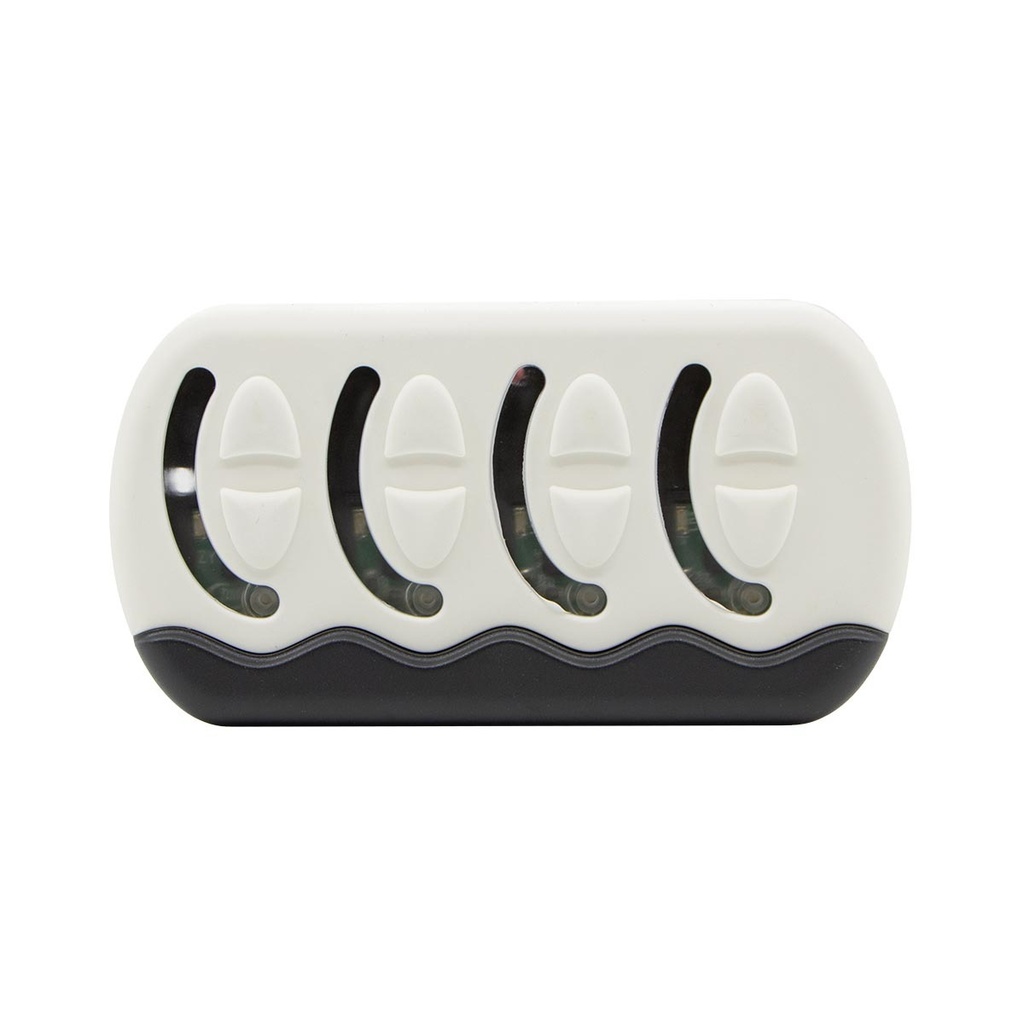 [113772-BLA] BEP CONTOUR GENII SWITCH PANEL 4 POSITION WHITE FUSED (113772)