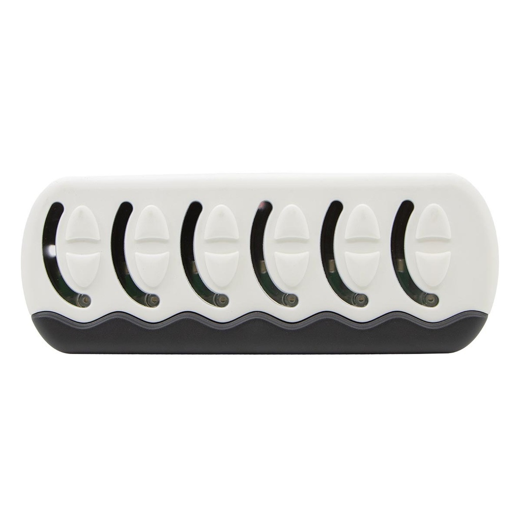 [113782-BLA] BEP CONTOUR GENII SWITCH PANEL 6 POSITION WHITE FUSED (113782)