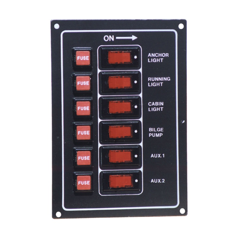 [114010-BLA] BLA BLACK ALLOY SWITCH PANEL 6 POSITION (114010)