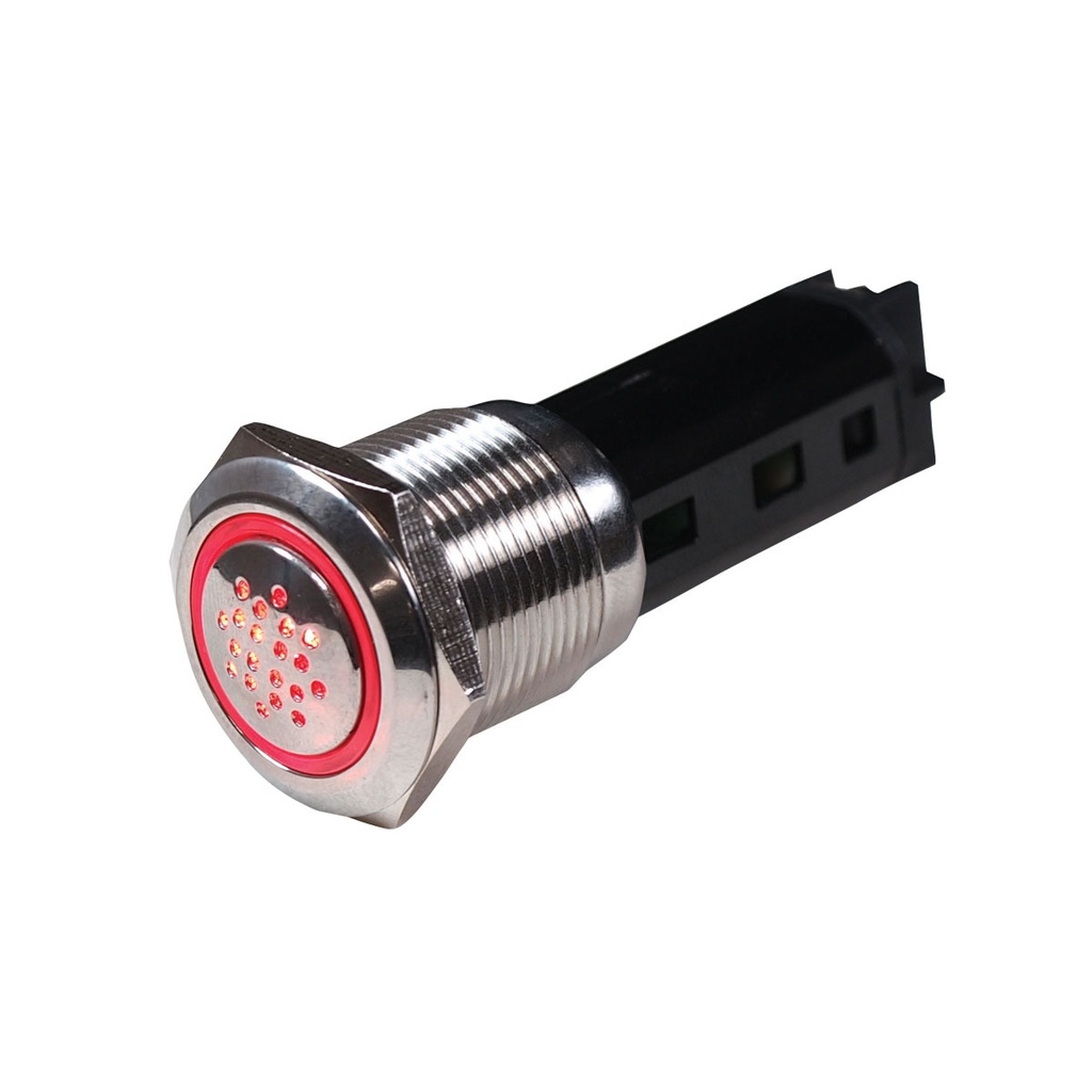 [114244-BLA] BEP STAINLESS STEEL BUZZER RED 24V (114244)