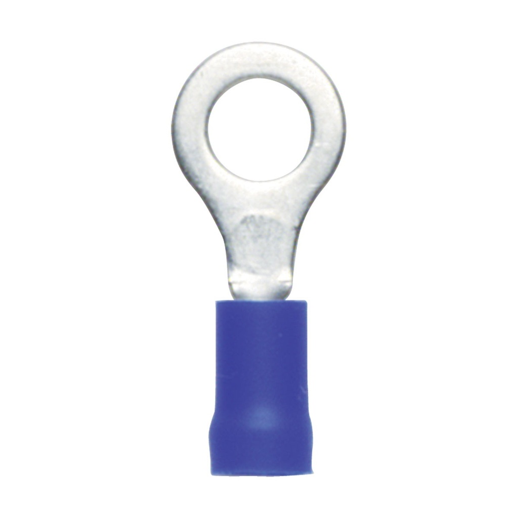 [115339-BLA] CARROLL PRE-INSULATED RING TERMINAL 100 PACK BLUE 6.4MM (115339)