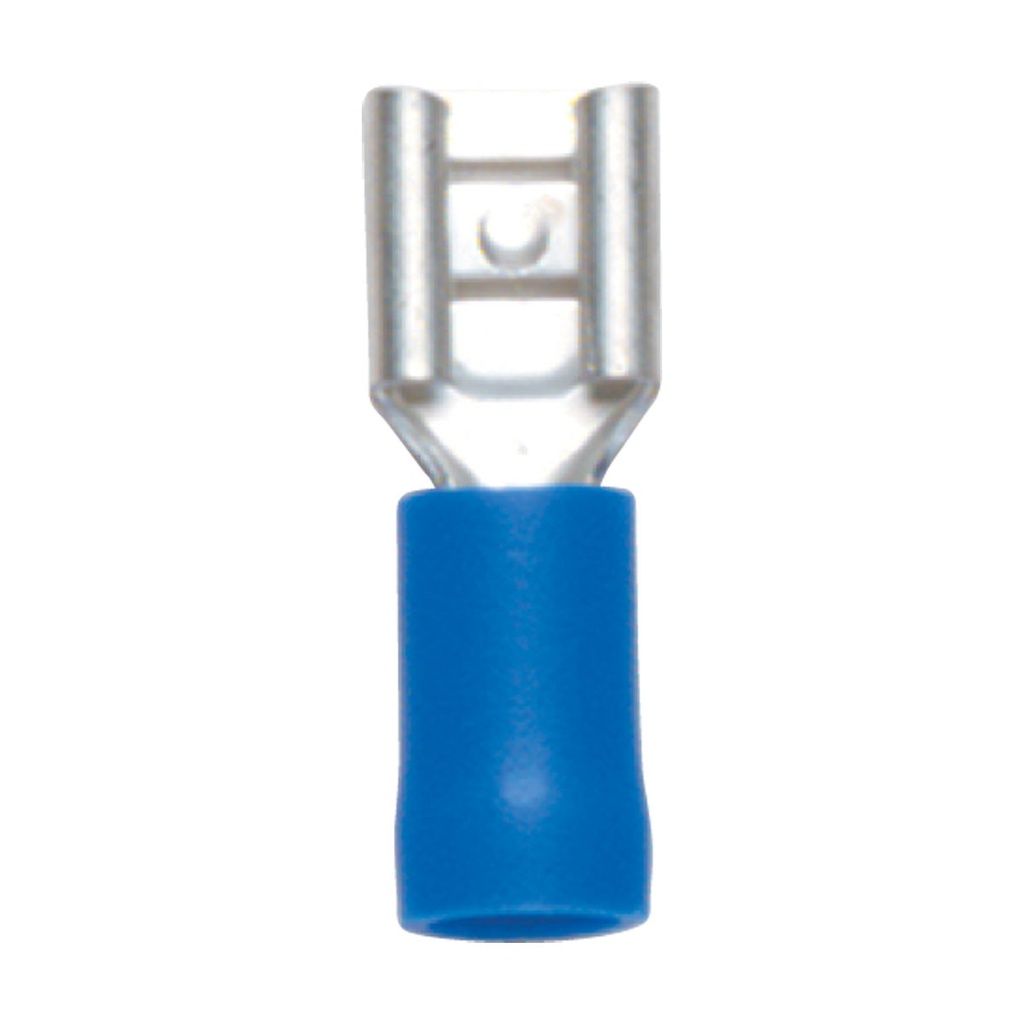 [115450-BLA] CARROLL PRE-INSULATED EXTERNAL SPADE TERMINAL 10 PACK BLUE (115450)