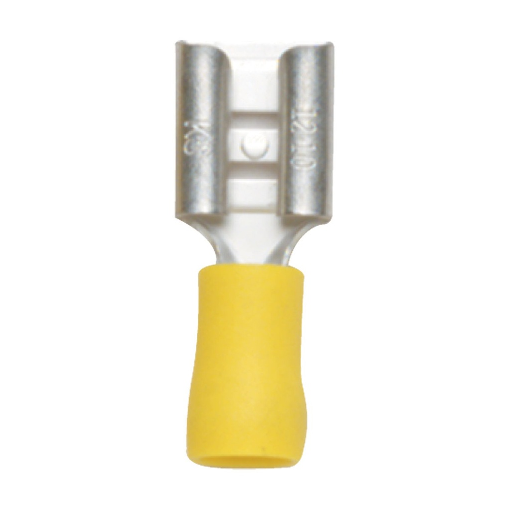 [115455-BLA] CARROLL PRE-INSULATED EXTERNAL SPADE TERMINAL 100PACK YELLOW (115455)