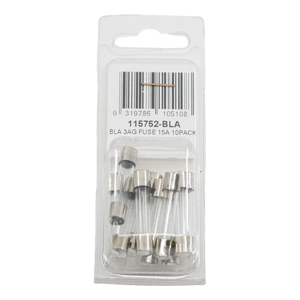 [115752-BLA] BLA 3AG FUSE 15A 10PACK (115752)