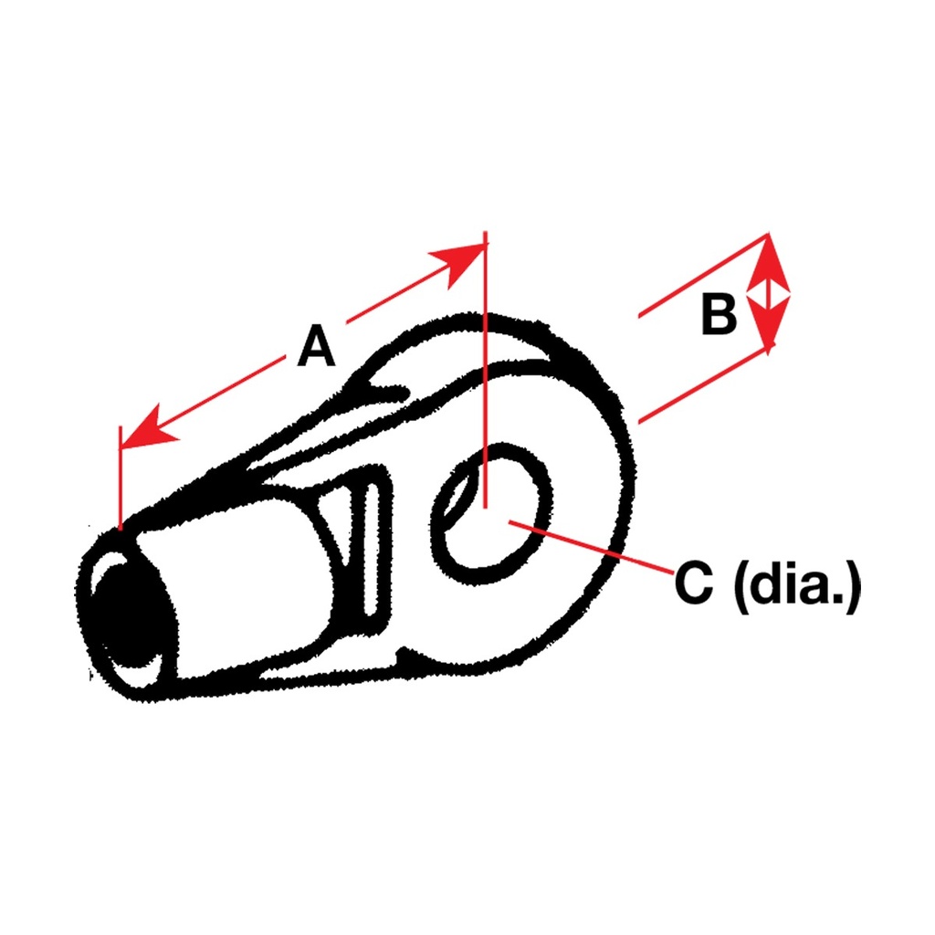 [309860-BLA] SEASTAR 30 SERIES TERMINAL EYE NYLON (309860)