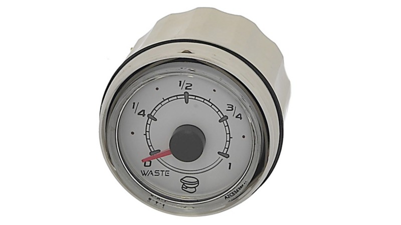 [79 8M0052868] WASTE LEVEL GAUGE 52MM WHITE FACE GLASS LENS (8M0052868)