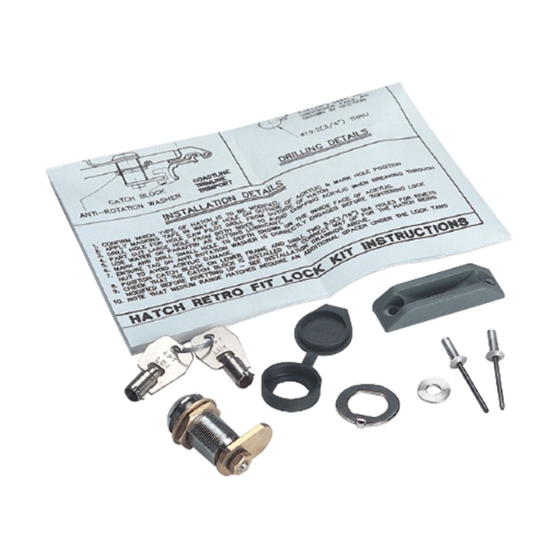 [172160-BLA] LEWMAR HATCH RETRO-FIT LOCK AND KEY SET (172160)