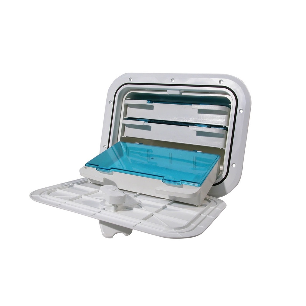 [173088-BLA] OSCULATI STORAGE BOX 3 DRAWER HALF LID (173088)