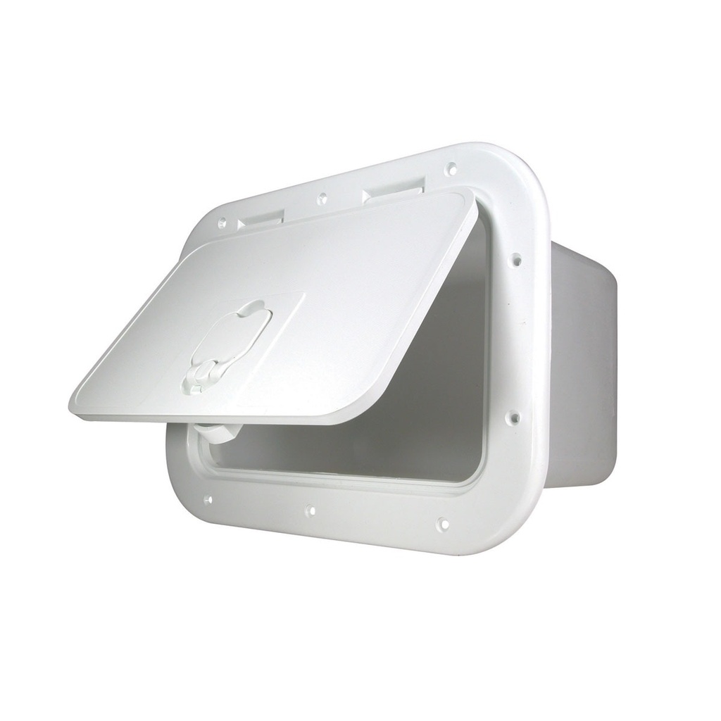 [173240-BLA] OSCULATI RECESSED LID STORAGE LOCKER 380MM X 280MM (173240)