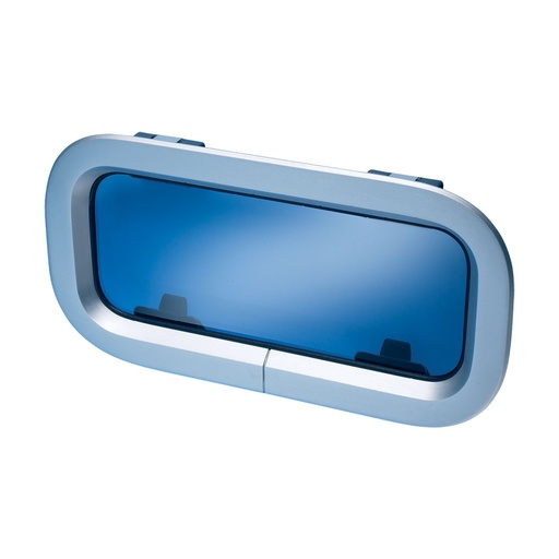 [171035-BLA] LEWMAR STANDARD PORTLIGHT SIZE 2 SILVER CLR WHITE TRIM OPEN (171035)