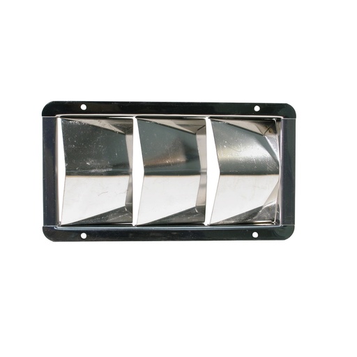 [175003-BLA] MARINE TOWN STAINLESS STEEL V LOUVRE VENT 3 LOUVRE (175003)