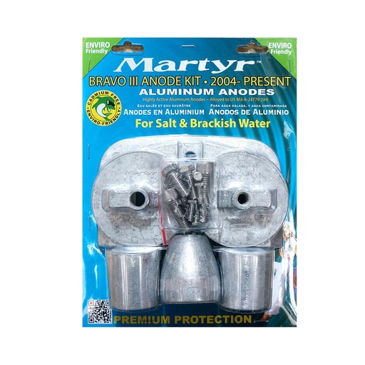 [191229-BLA] MARTYR KIT BRAVO 3 2004 & UP ANODE ALLUMINIUM MERCRUISER (191229)