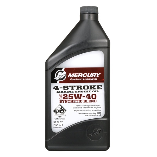 [92 8M0078629] 946 ML 4 STR SYNTHETIC BLEND OIL (OB&MC) 25W40   (8M0078629)