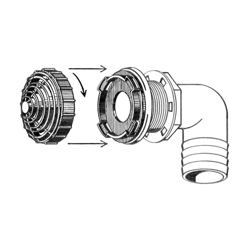[131974-BLA] T-H MARINE OVERFLOW FITTING 38MM 90° (131974)